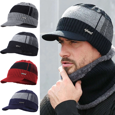 UrbanEdge® Stickad Keps + Touch-Handskar-Hemnix-1st Svart + touchhandskar för 299kr-Hemnix