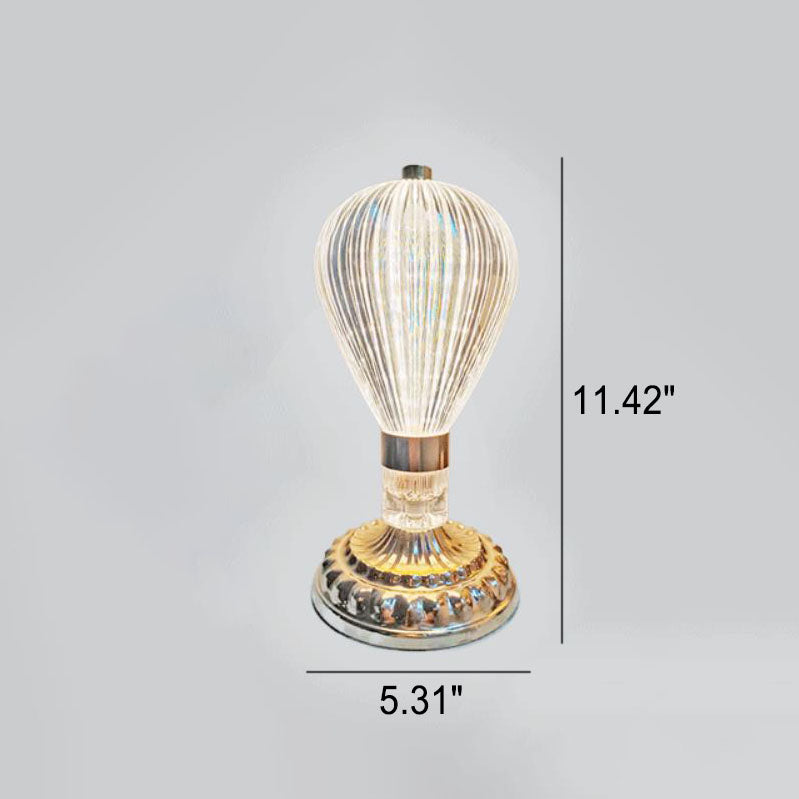 Vintage Elegance LED-bordslampa – lyxig nattlampa i akryl och metall MILA Sverige