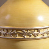 Vintage French Country Bordslampa – Resin Base med Rose Tofs Accent MILA Sverige