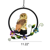 OwlGlow – Rustik solcelldriven trädgårdshänglampa med realistisk uggledesign Carvallo