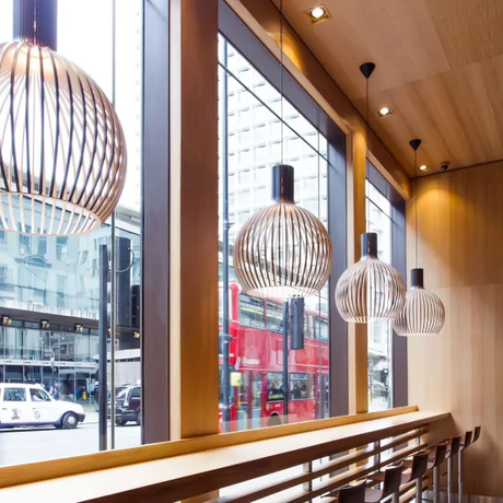 Pendellampa Bambus Naturlig Takarmatur Carvallo