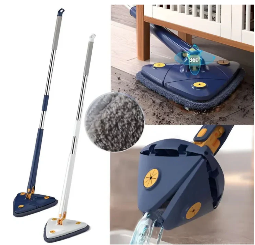 SmartMop 360™ – roterande mopp med självrengöring och justerbart handtag-VaruZ-Hemnix