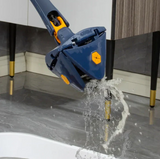 SmartMop 360™ – roterande mopp med självrengöring och justerbart handtag-VaruZ-1 golvmopp + 3 microfiberdukar-Hemnix