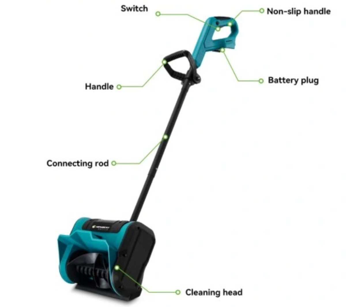 Sladdlös Elektrisk Snöskovel-VaruZ-Hemnix