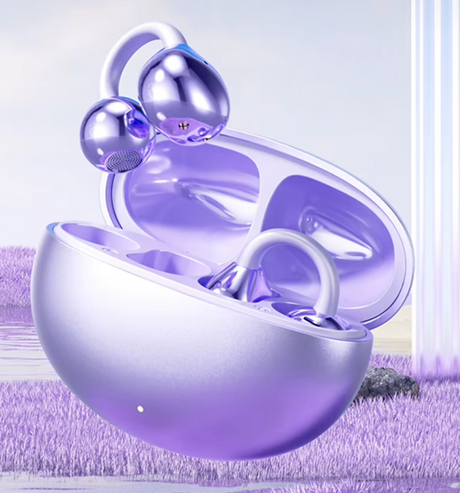 Emerald: trådlösa hörlurar med AI brusreducering med 72 timmars batteritid-VaruZ-Lila-Hemnix