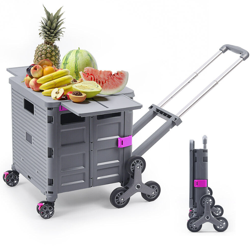 Hopfällbar Dragvagn med Trappklättrare-VaruZ-Hemnix