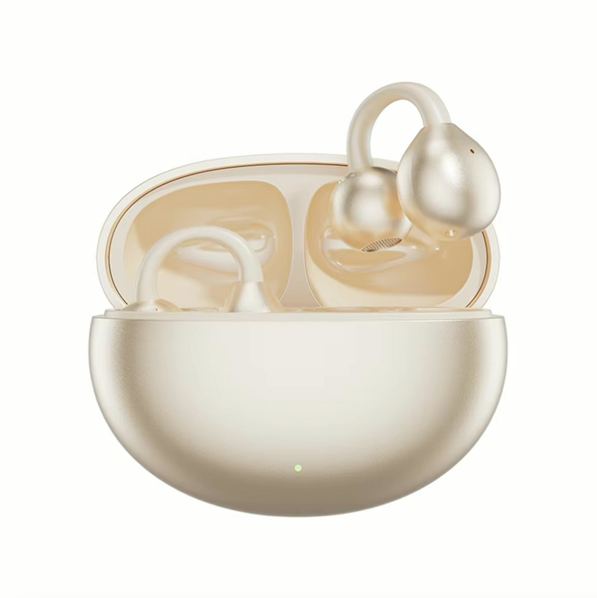 Emerald: trådlösa hörlurar med AI brusreducering med 72 timmars batteritid-VaruZ-Beige-Hemnix