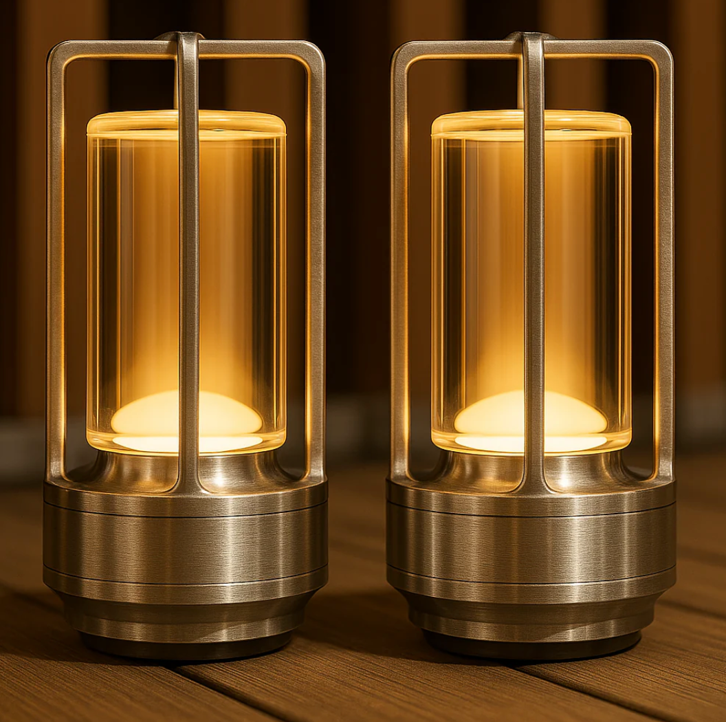 Lumière d'Orée – Trådlös designlampa i kristall och metall-VaruZ-Silver-Hemnix