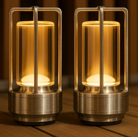 Lumière d'Orée – Trådlös designlampa i kristall och metall-VaruZ-Silver-Hemnix