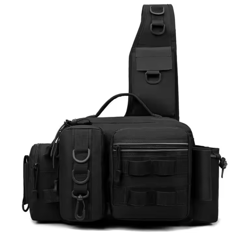 Fiskeväska med Axel- & Midjebälte-VaruZ-Svart-Hemnix