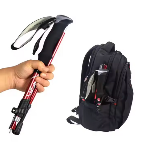 Hopfällbar gångstavar svart-VaruZ-Hemnix