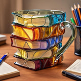 Handgjord 3D-boksmugg | Kaffekopp med litterärt tema, perfekt present MILA Sverige