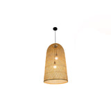 Elegant Bamboohänglampa - Asiatiskt 2-ljuskällors trä-taklampa för vardagsrum Carvallo