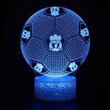 Fotboll 3D Illusion LED-Lampa - Nattlampa - Ball Footballdinho