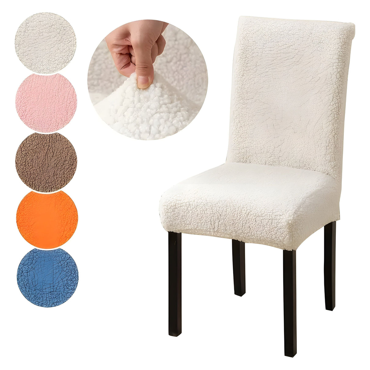 SherpaFit Stolskydd - Mysigt Sträckt Sherpa Matsalsstolskydd Carvallo