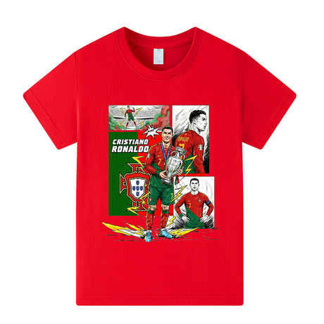 Cristiano Ronaldo Fotbolls T-shirt för Barn - Portugal - Style Footballdinho