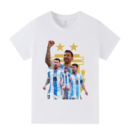 Messi Fotbolls T-shirt för Barn - Argetina Footballdinho