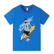 Lionel Messi Fotbolls T-shirt för Barn - Argetina Footballdinho