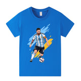 Lionel Messi Fotbolls T-shirt för Barn - Argetina Footballdinho