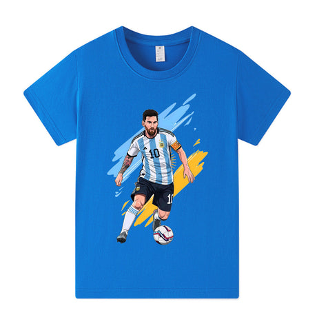 Lionel Messi Fotbolls T-shirt för Barn - Argetina Footballdinho