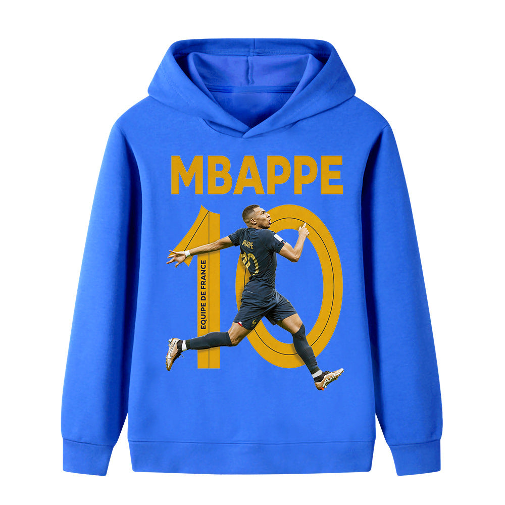 Kylian Mbappé Fotbolls Hoodie för Barn Footballdinho