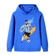 Lionel Messi Fotbolls Hoodie för Barn - Argetina Footballdinho