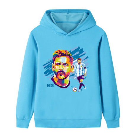 Lionel Messi Fotbolls Hoodie för Barn - Mjuk Footballdinho