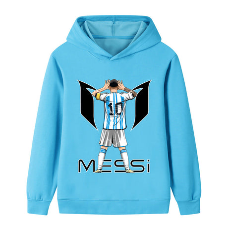 Lionel Messi Fotbolls Hoodie för Barn - Sportig Footballdinho