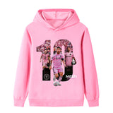 Lionel Messi Fotbolls Hoodie för Barn - Miami Footballdinho
