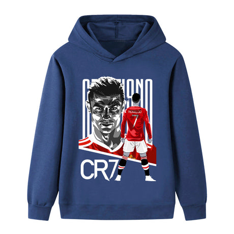 Cristiano Ronaldo Fotbolls Hoodie för Barn - Manchester United - Style Footballdinho