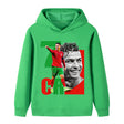 Cristiano Ronaldo Fotbolls Hoodie för Barn - Portugal Footballdinho