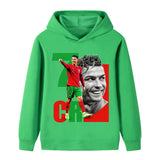 Cristiano Ronaldo Fotbolls Hoodie för Barn - Portugal Footballdinho