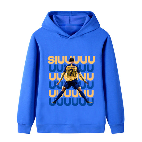Ronaldo Fotbolls Hoodie för Barn - Siuuu Footballdinho