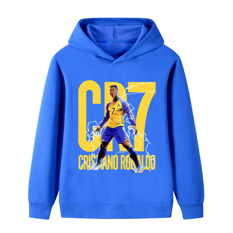 Ronaldo Fotbolls Hoodie för Barn - Al Nassr Footballdinho