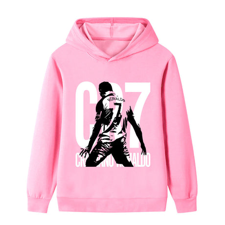 Cristiano Ronaldo Fotbolls Hoodie för Barn - Sportig Footballdinho