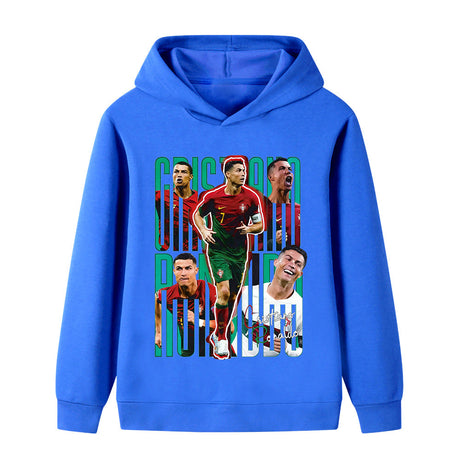 Ronaldo Fotbolls Hoodie för Barn - Portugal Footballdinho