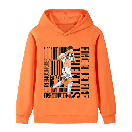 Ronaldo Fotbolls Hoodie för Barn - Juventus - Style Footballdinho