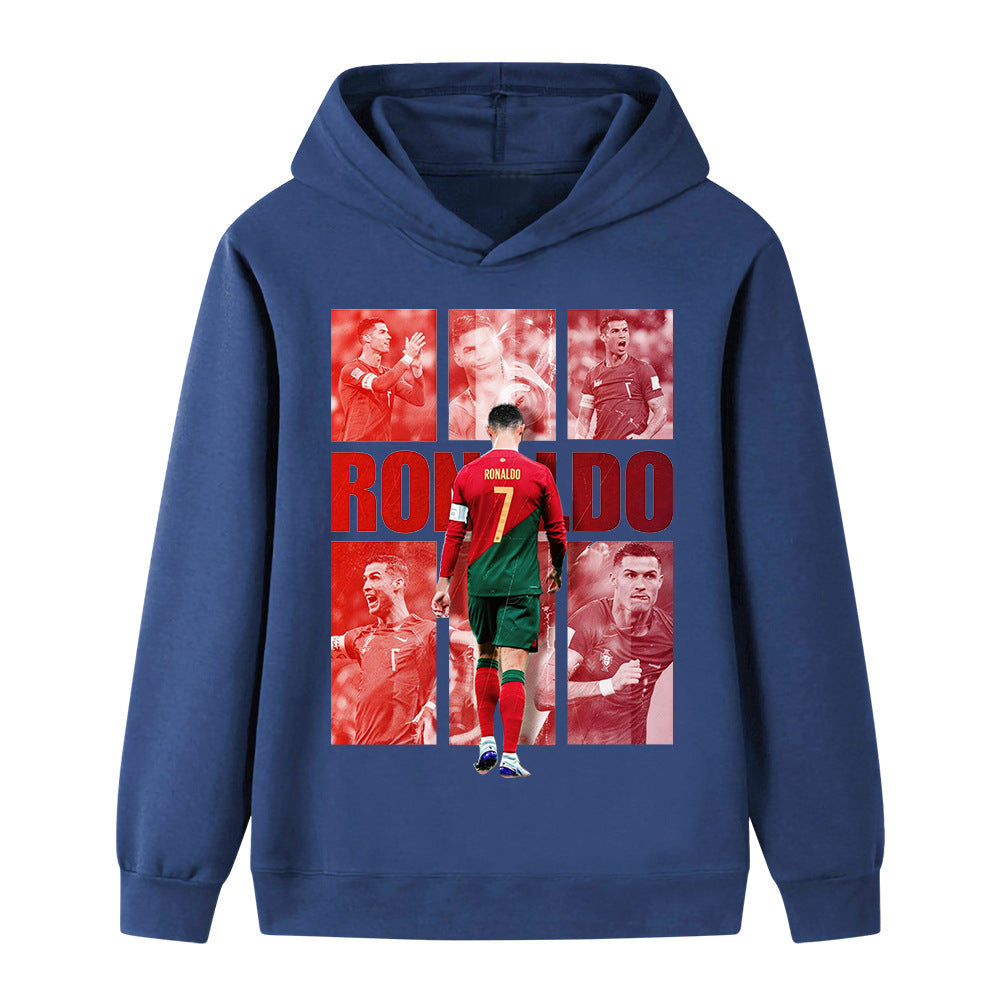 Ronaldo Fotbolls Hoodie för Barn - Portugal - Style Footballdinho