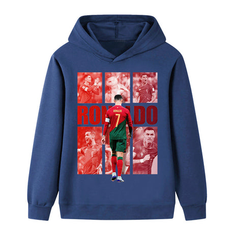 Ronaldo Fotbolls Hoodie för Barn - Portugal - Style Footballdinho