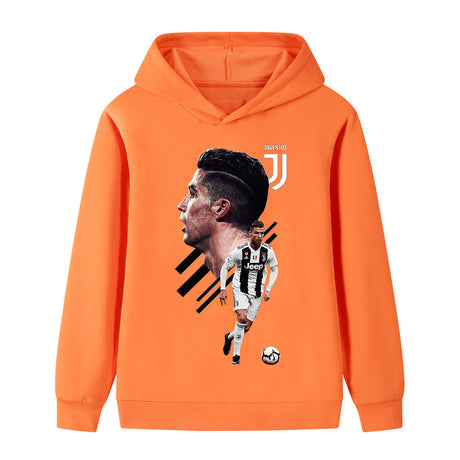 Ronaldo Fotbolls Hoodie för Barn - Juventus Footballdinho
