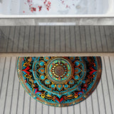 Dörrmatta halvcirkulär mandala design matta Carvallo