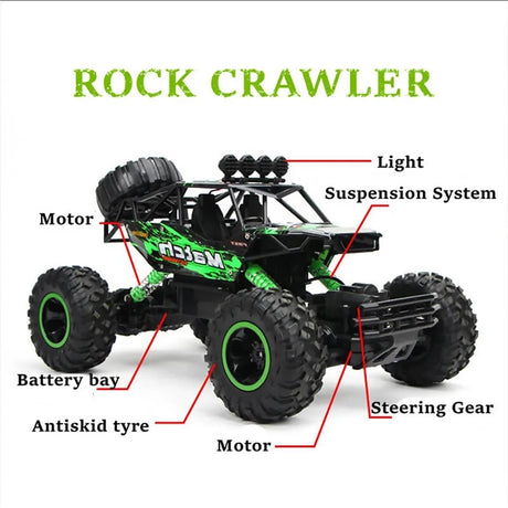 RC Truck | Radiostyrd 4WD Leksak för Barn Carvallo