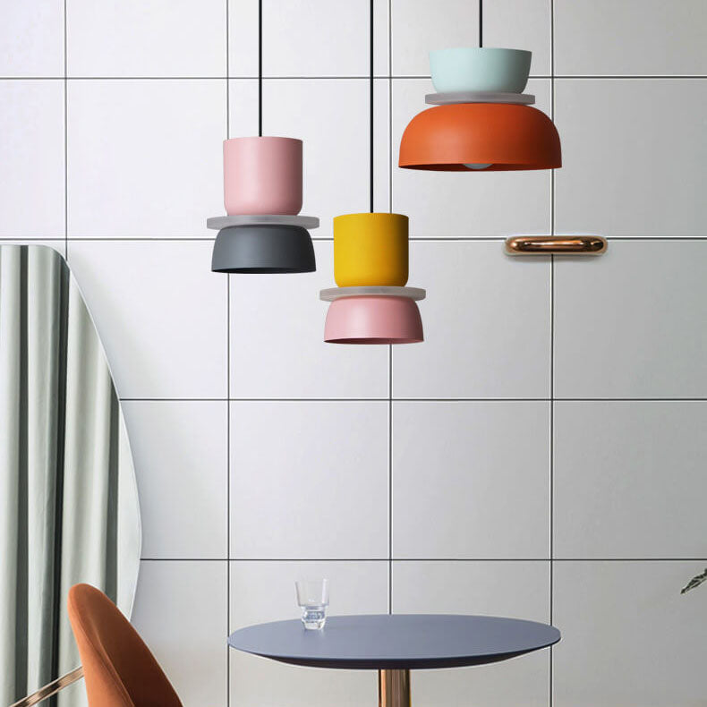 Nordisk Färgglad Macaron 1-Ljus LED-Pendlampa Carvallo