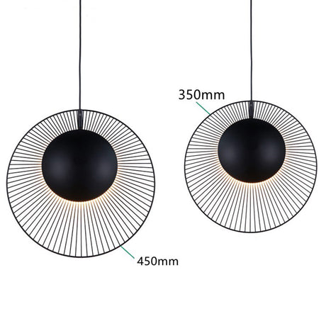 Minimalistisk Svart Metall Hänglampa för Matrum Carvallo