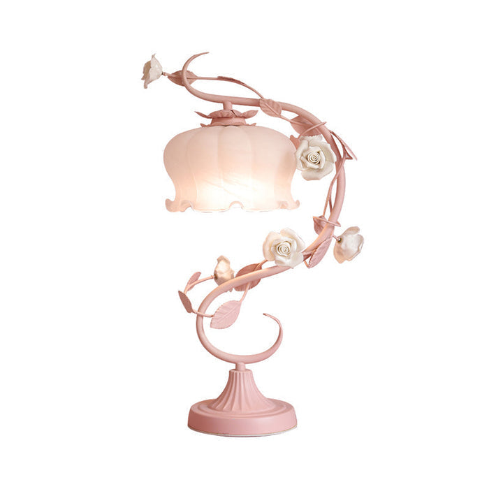 RoseGlow - Elegant Överdraget Lampdesign Carvallo