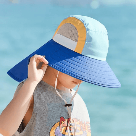Luftig & Rolig Sommarhatt Solhatt för Barn-Barn-BB-E-Mörkblå-Hemnix
