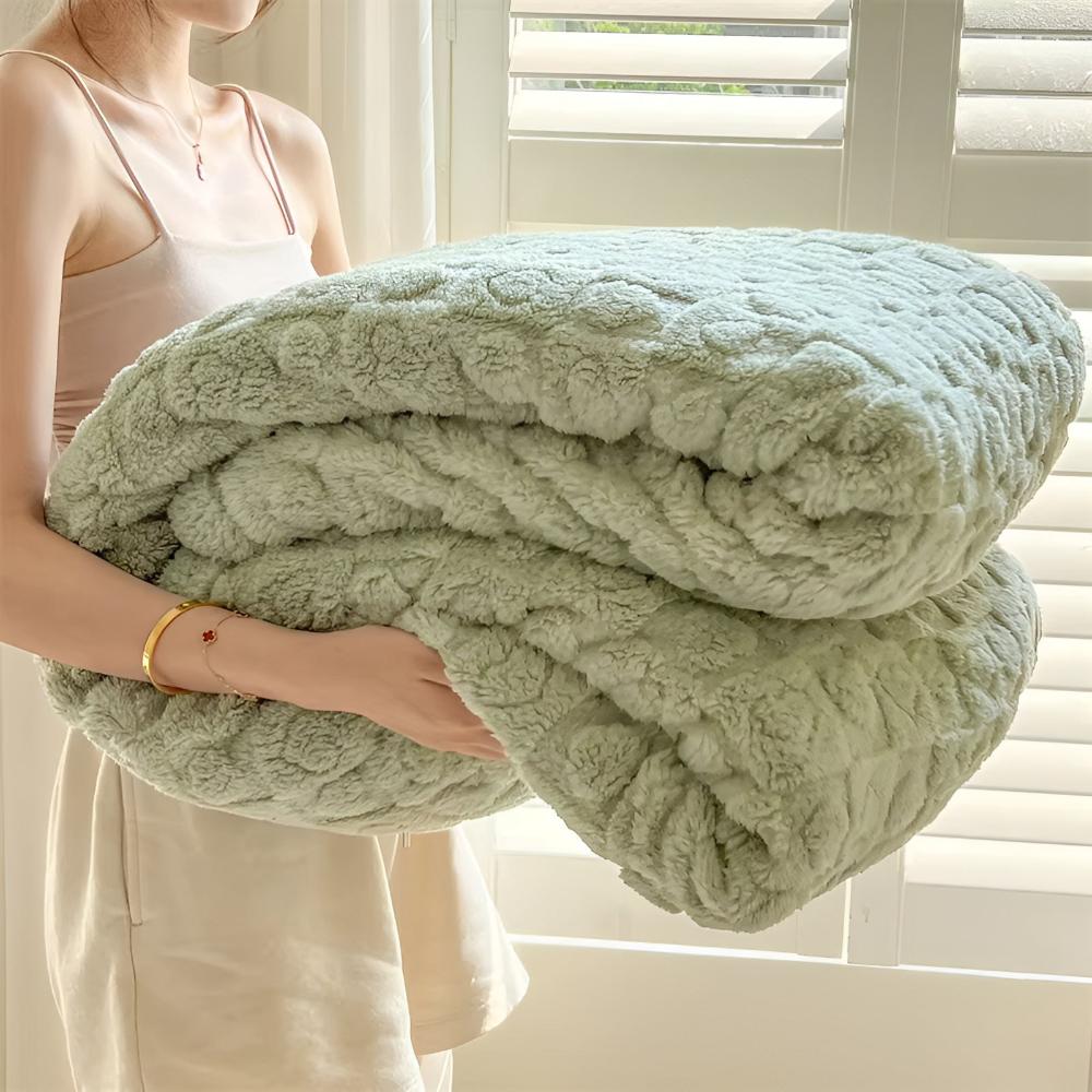 Ultra-Mjuk Sherpa Fleece Filt – Moln Värme Mysigt Komfort Pläd Carvallo