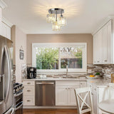 Elegant moderna kristalltaklampor – halvrecesserad design Carvallo