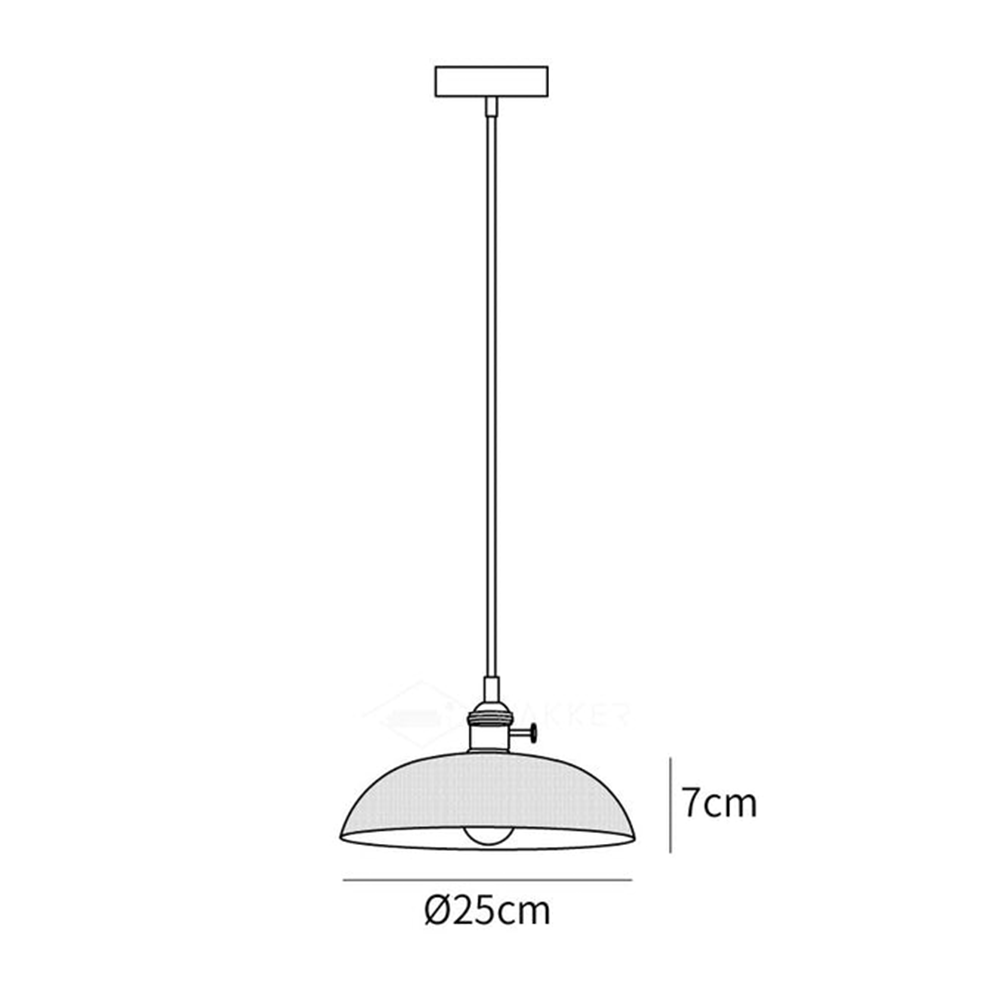 Pendellampa med ribbat glas-skärm Carvallo