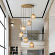 Trum Aluminium Hänglampa Eiland Modern Enkel 3/5-lamps Svart/Guld Taklampa i Varm/Vit Ljus Carvallo